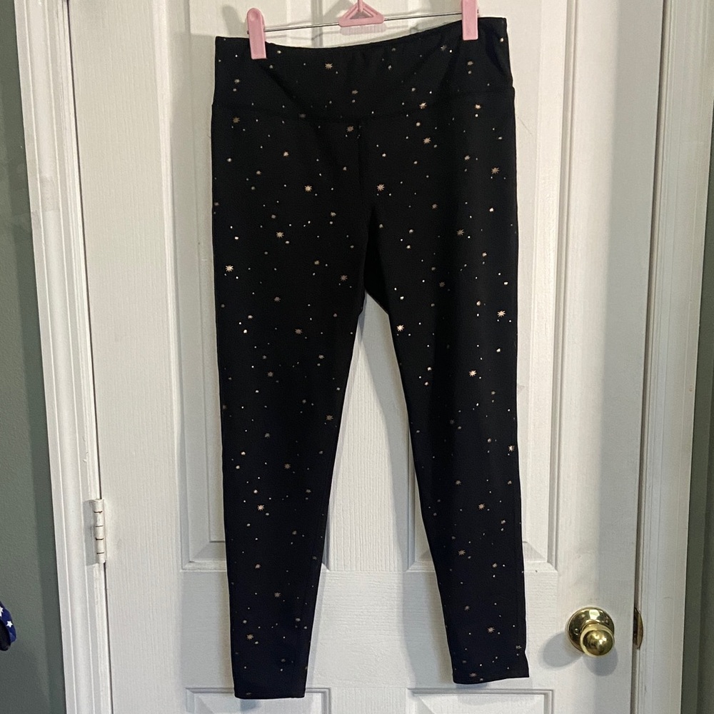 Half Moon Black Starry Leggings